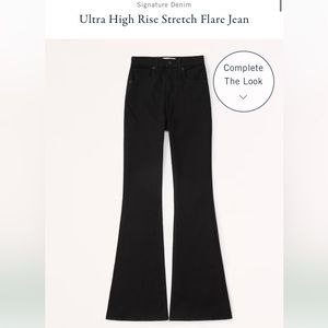 A&F Ultra High Rise Flare Jean | Black